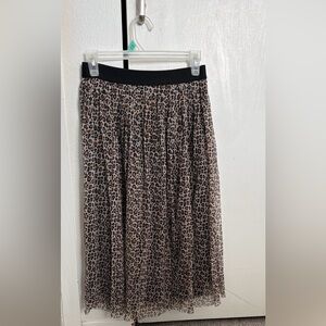 a new day Black and Brown Leopard A-Line Skirt
